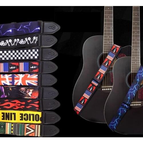 Guitar Strap Ethnic Style Acoustic Guitar Strap Electric Guitar Polyester heat transfer printing Guitar Strap Guitar Accessories