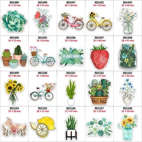 30pcs/lot Green Plant Planar Resins for DIY Hair bow Handmade Materials R05489 R0549 R0550