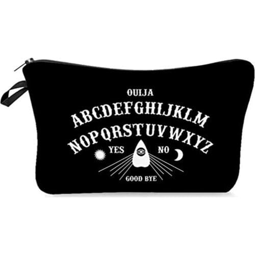 Women Fashion Cosmetic Bag Travel Makeup Bag Organizer Letters Prints Organizer Storage Case Pouches Toiletry Wash Beauty Box