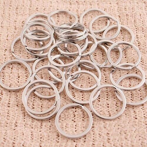 25Pcs Split Keyring 25mm Key Ring Chain Metal Loop Clasps Trinkets Connectors