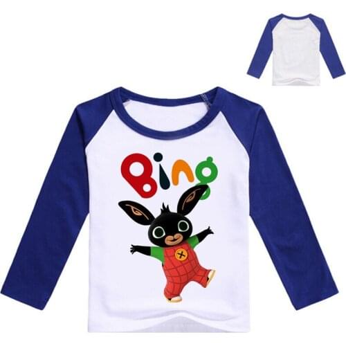 33 Model Choose Bing Rabbit Clothes Children T Shirts for Girl Cute Top Cartoon Boy Long Sleeve Tops Kids Spring Auturn