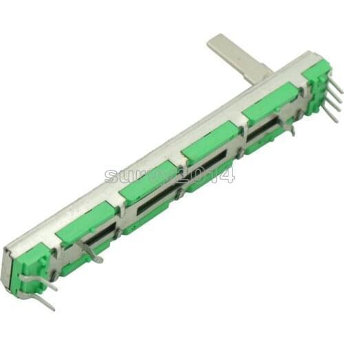 5PCS 75mm Mixer Fader 10K Double Straight Sliding Potentiometer B103 NEW