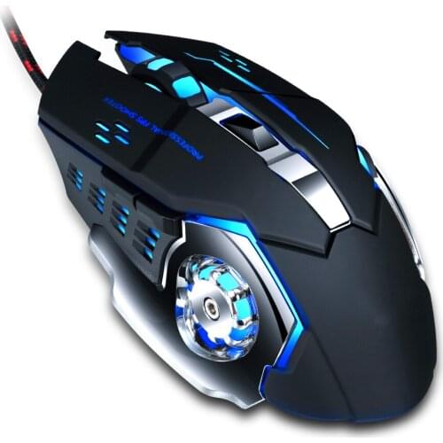 6D Buttons Colorful LED RGB Usb Adjustable 3200DPI Wired Gaming Mouse for Profesional Ergonomic Program