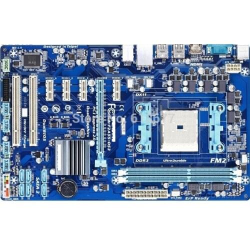 Gigabyte GA-F2A55-DS3 100% original used motherboard DDR3 FM2 F2A55-DS3 integrated graphics desktop mainboard
