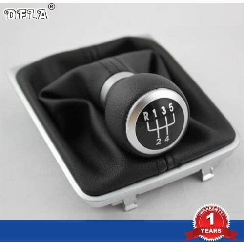 For VW Passat B6 B7 2005 2006 2007 2008 2009 2010 2011 2012 2013 2014 2015 Car 5 Speed Gear Stick Shift Knob With Leather Boot