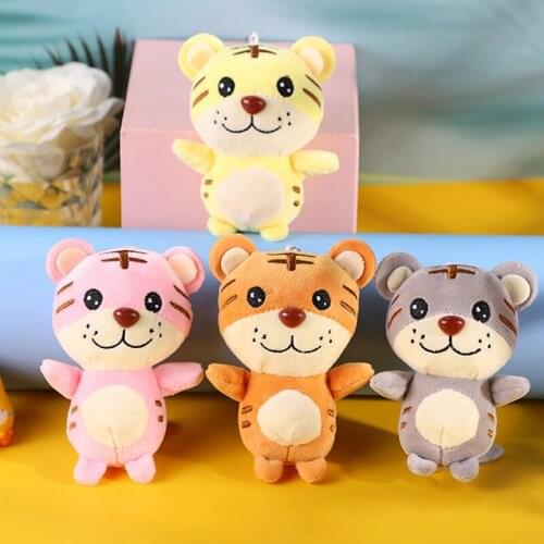 2022 Year Of The Tiger Zodiac Mascot Figure Fierce Tiger Plush Doll Bag Pendant 11/12cm