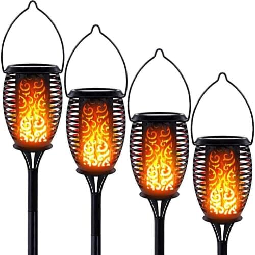 12LED 33LED Solar Flame Torch Light Flickering Waterproof Garden Decor Landscape Lawn Lamp Path Lighting Torch Outdoor Lantern