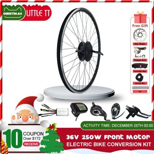 Electric Bicycle Conversion Kit 250W Front Wheel Motor 36V 250W ebike Kit motor with Display Ebike Conversion Kit