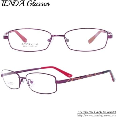 Fashion Titanium Glasses Degree Of Women Prescription Eyewear For Reading and Myopia Lens