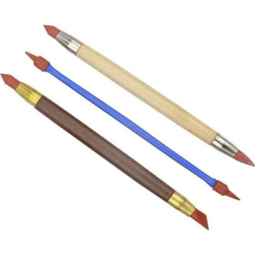 Set of 3 Double Head Silicon Rubber Tip Pens Polymer Clay Sculpture Rouleau Fimo Polymer Clay Shape Cutters Pottery Tools And
