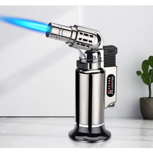 High Capacity NEW BBQ Kitchen Cooking Metal Lighters Butane Gas 1300C Turbo Cigar Lighter Smoking Accessories Gadgets For Men