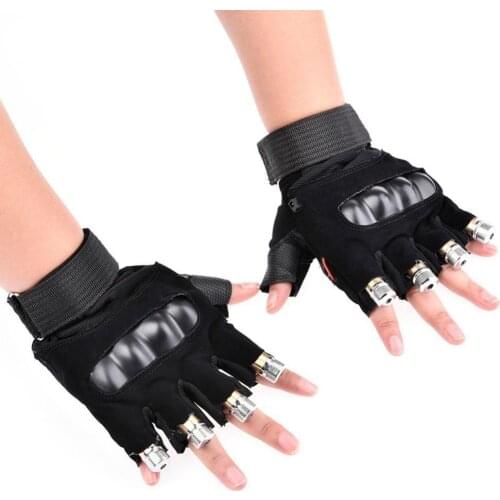 1pc party LED Men Left/Right Red/Green Lasering Light Glove Dancing Stage Show DJ Club Prop Halloween Laser Glow Bangle gloves
