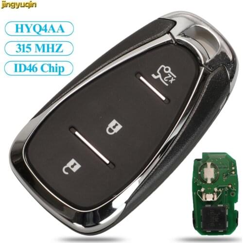 Jingyuqin Remote Full Smart Car Key Control HYQ4AA 315Mhz ID46 For Chevrolet Cruze Malibu Trax Equinox Keyless Entry 3 Button
