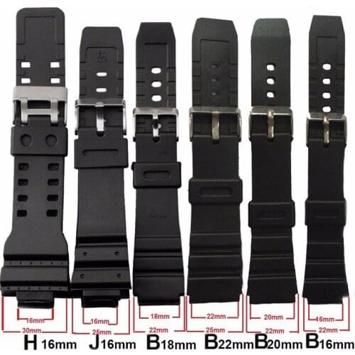 Watch strap replacement Silicone stainless steel clasp for CASIO GA-100/GA-300/GA-110/GA-120/G-8900 Driving Sport watchband