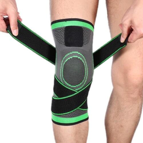 1PC Sports Kneepad Men Pressurized Elastic Knee Pads Support Fitness Gear Basketball Volleyball Brace Protector Bandage