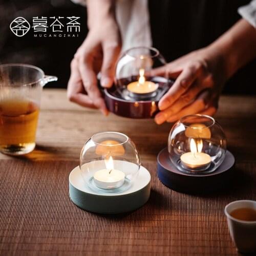 Twilight Cang Zhai Retro Affordable Luxury Candle Holder American Candlestick Decoration Nordic Romantic Candlelight Dinner