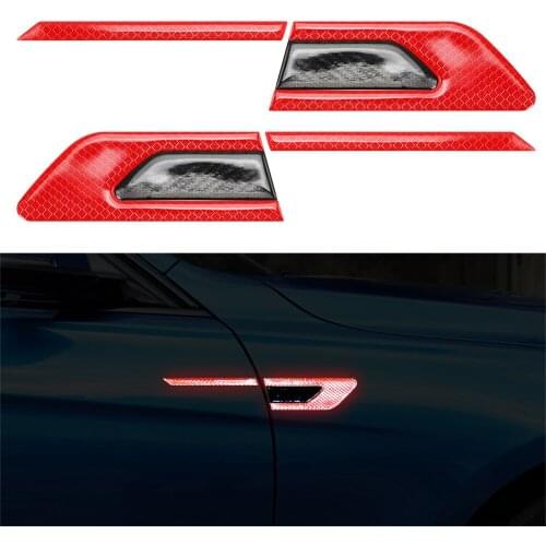 2Pcs Car Leaf Board Reflective Sticker For ford focus 2 3 Hyundai solaris i35 i25 Mazda 2 3 6 CX-5 Car Accessories