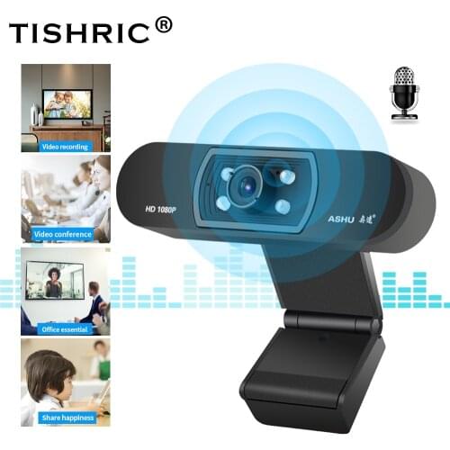 TISHRIC Ashu H800 Webcam 1080P Web Camera For Computer Webcamera Web Camera With Microphone HD Webcam PC Web Camera 1080p Webcam