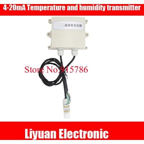 Waterproof probe 4-20mA Temperature and humidity transmitter / 0-10V analog transmitter for greenhouses / warehouse / outdoor