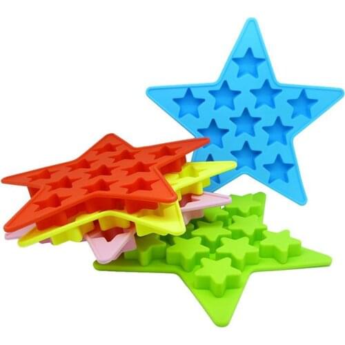 Hot sale Summer Style Bar Drink Whiskey Sphere Silicone Star Shape Brick Ice Cube Maker Tray Mold Mould Ice Cream Tools SN1432