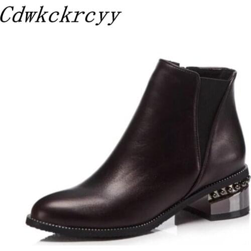 Winter New style fashion European style Cusp Martin boots Restoring ancient ways personality Cashmere Keep warm Women Boots