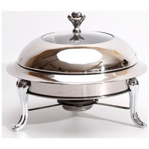 Golden stainless steel alcohol stove household commercial Removable small chafing dish solid fuel boiler small cooking hot pots
