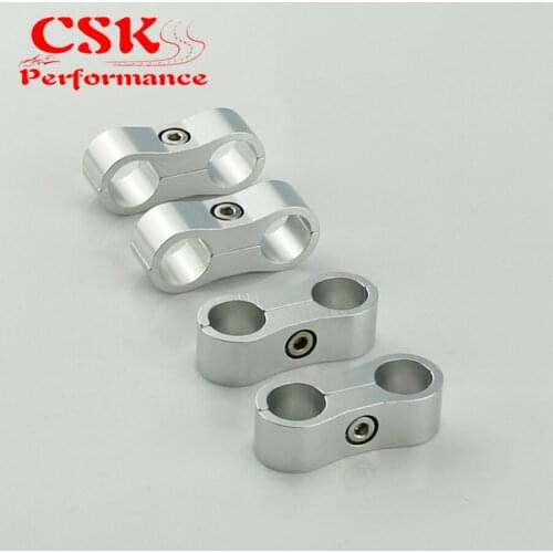 4pcs AN6 Braided Hose Separator Clamp Fitting Adapter Bracket 13.4MM 6AN SL