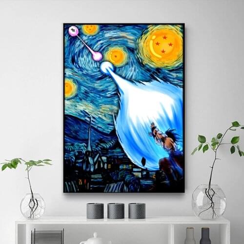 Abstract Diamond Painting Van Gogh Starry Night Anime Goku Pictures Of Rhinestones 5D Full Drill Cross Stitch Mosaic Home Decor