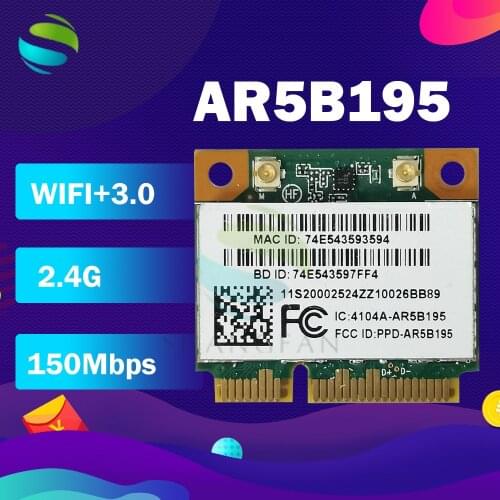 Atheros AR9285 AR5B195 AR9002WB-1NGCD Half Mini PCIe WLAN WIFI BlueTooth Card for IBM lenovo G470 G480 Z470 Z485