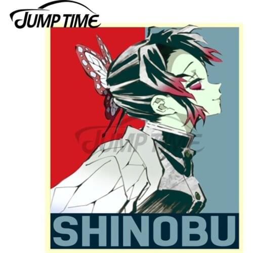 JumpTime 13 x 6.8cm For Shinobu Kimetsu no Yaiba Car Sticker Waterproof Decal Motorcycle Occlusion Scratch VAN Graphics