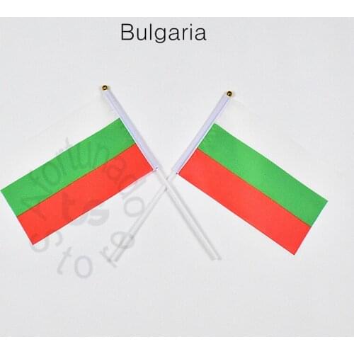 Bulgaria 14*21cm flag Banner hand waving National flag Home Decoration flag banner