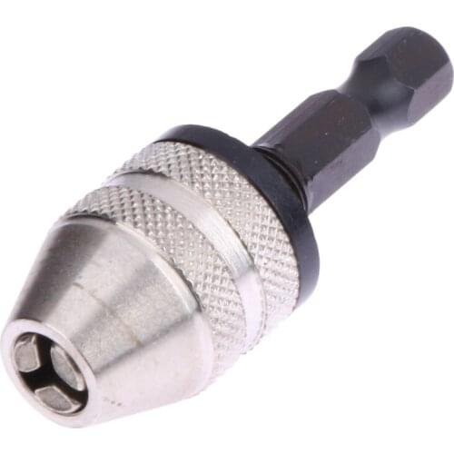 1pcs 0.3mm-3mm Quick Change Electric Grinder 1/4" Keyless Drill Bit Chuck Keyless Drill Chuck Hex Shank Adapter Converter