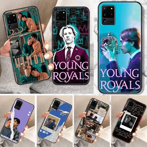 Young Royals Simon and Wilhelm Phone case For Samsung Galaxy Note 4 8 9 10 20 S8 S9 S10 S10E S20 Plus UITRA Ultra black tpu