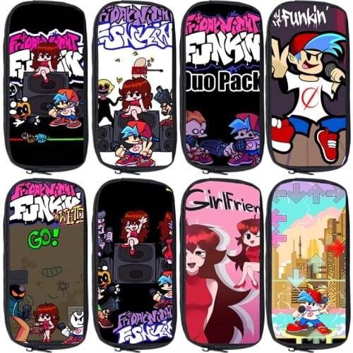 Friday Night Funkin Cosmetic Cases 3D Print Zipper Hot Game Makeup Box Bags Pencil Case Storage Pouch School Supplies Stationery