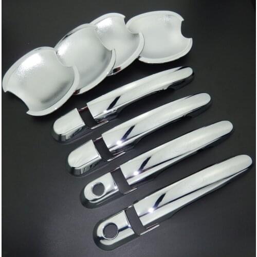 For Hyundai Tucson JM 2004-2009 Car Styling Chrome Side Door Handle Covers Trims & Door Bowl Cover Trim 2005 2006 2007 2008