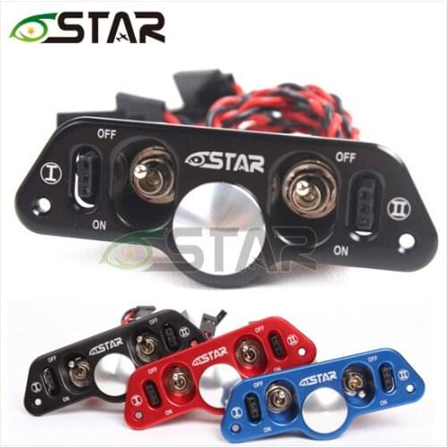 Alloy double switch Dual RX/CDI Power Switch with Fuel Filler gasoline glow nitro airplane receiver CDI switch