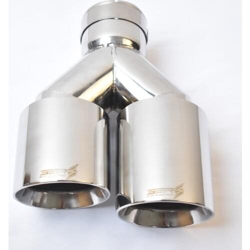 Setrs Dual Car Accessories Modification Stainless Steel Universal Automobile Exhaust Pipe Double Muffler Tip For Toyota Honda