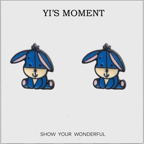 Birthday Gift Enamel Earrings Donkey Earing for kids