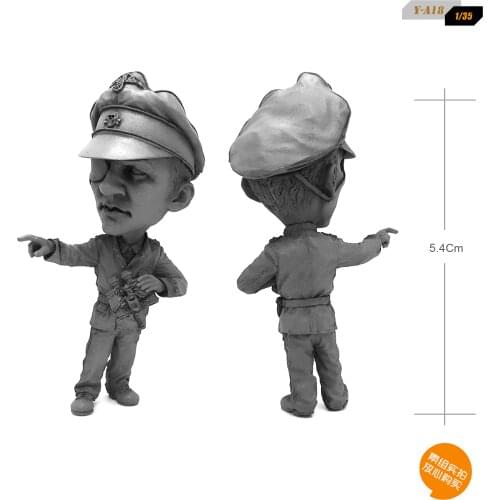 Yufan Model Resin Figure Q Edition German Commander Assembly Resin Soldier Model Unmounted And Uncolored A18
