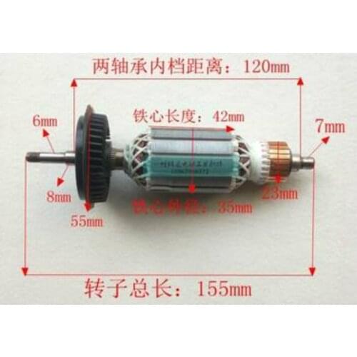 AC220-240V Armature Rotor Anchor Stator Replace for Bosch GWS6-100 TWS6000 Angle Grinder Rotor Power Tool Accessories