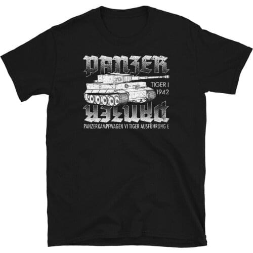 Tiger Tank Men T-Shirt WW2 Shirt Panzer Shirt Short Casual 100% COTTON O-Neck tshirts