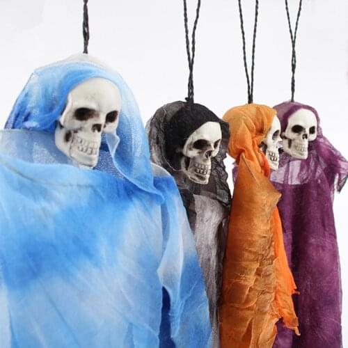 Halloween Scary Skull Doll Haunted House Spooky Creepy Novelty Halloween Decoration Prop Party Decorations Scary Small Toy