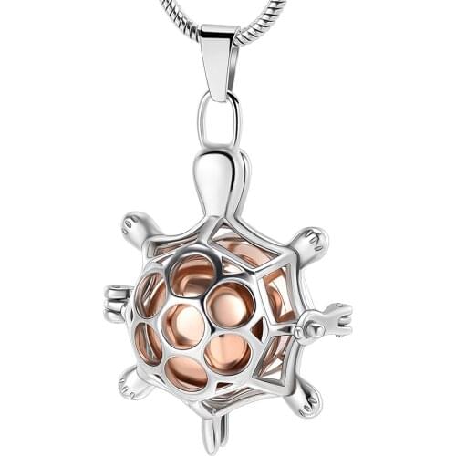 IJD20003 Stainless Steel Cremation Hollow Rudder Shape Inlay For Ashes Urn Ball Necklace Memorial Keepsake For Human Jewelry