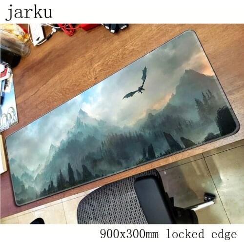 Skyrim pad mouse computador gamer mause pad 900x300X2MM padmouse big locrkand mousepad ergonomic gadget office desk mats
