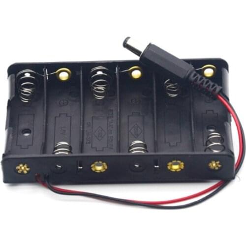 R58A Battery Storage Box with 6 Slots DIY Container Pouch Standard Batteries Charging，Power Battery Storage Box