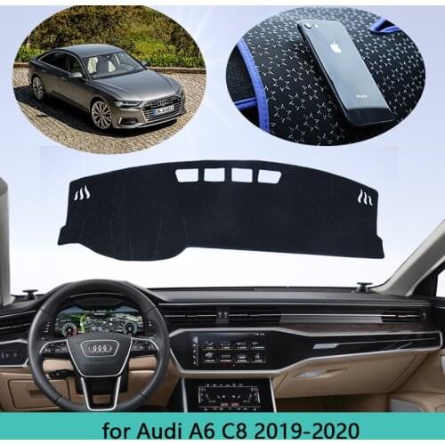 Car Dashboard Carpet Cover For Audi A6 C8 4K 2019 2020 Dash Mat Cape Anti-dirty Sun Shade Dashmat Automotive interior Anti-UV