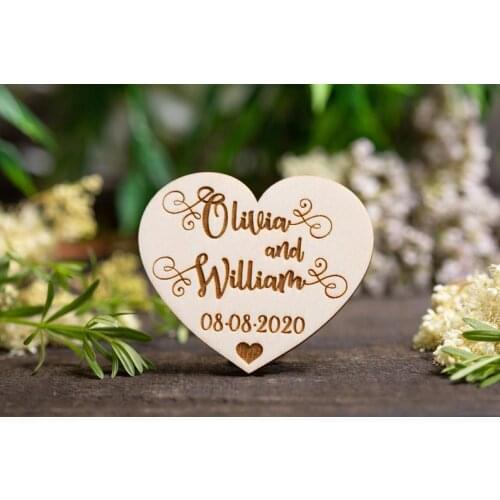 Heart Save The Date Magnet, Custom Save The Date, Cute Save The Date, Romantic Wedding Invitation, Unique Save The Date, Boho Sa