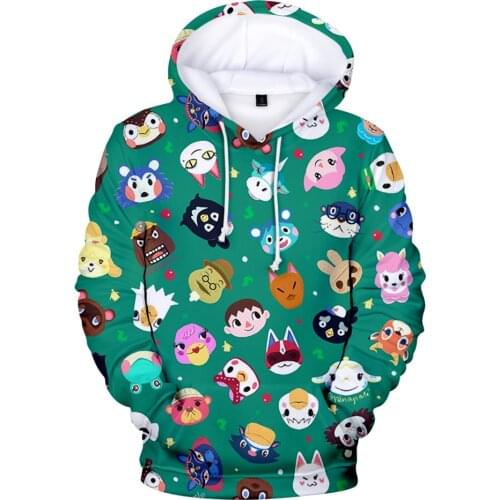 Kawaii New Animal Crossing 3D Hoodies Boys/girls Sweatshirt Harajuku Unisex Hoodie Spring Autumn Pullover Trackwear Kids Tops