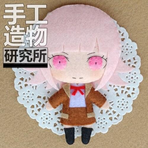 Anime Danganronpa Nanami ChiaKi 12cm Soft Stuffed Toys DIY Handmade Pendant Keychain Doll Creative Gift
