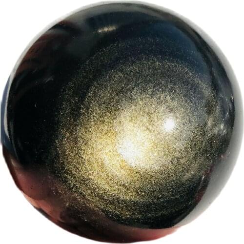 Natural Gold Luster Obsidian Crystal Ball Gem Reiki Healing